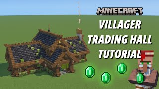 Minecraft Villager Trading Hall Tutorial Aesthetic Farm JavaBedrock Edition 1440p HD [upl. by Tice]