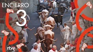 TERCER ENCIERRO de San Fermín 2022  Toros de José Escolar [upl. by Ahsital]