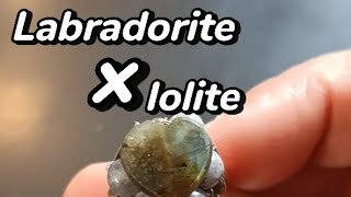 แหวนหินแท้ Labradorite  Iolite ที่เสริมคลื่นพลังงานรับมือการเงิน jewelry positivevibes หินแท้ [upl. by Notsag]