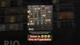 Pedestres param na orla de Copacabana 🤣🤣🤣 rio praia amor arlivre pedestre rj [upl. by Syxela]