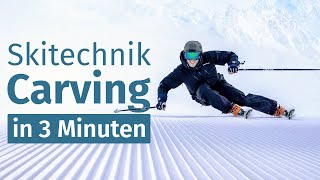 SkiCarving Technik in 3 Minuten einfach erklärt  Skifahren lernen [upl. by Leumas]