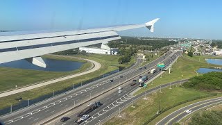 JetBlue Airways Airbus A320200 landing at Orlando International Airport MCO [upl. by Eidnil]