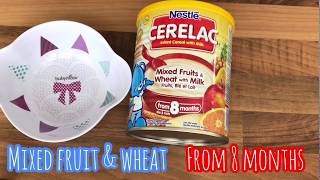 Review How to make CERELAC Infant Cereal Mixed Fruits amp Wheat with Milk from 8 months [upl. by Lezirg]