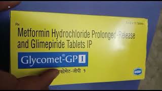 GlycometGP1 Tablet  Metformin Hydrochloride ProlongedRelease and Glimepiride Tablets IP Glycomet [upl. by Ajnin124]