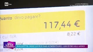 Bollette luce e gas  100 euro allanno  La vita in diretta 01102018 [upl. by Tigdirb939]