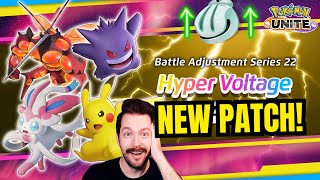 HYPER VOLTAGE PATCH NOTES Held Item Changes Gengar Buffs EX Nerfs amp more  Pokemon Unite [upl. by Qulllon]