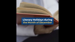 Literary Holidays during the Month of December [upl. by Copland]