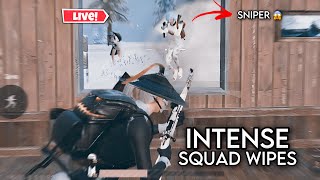 OMG 😱 Intense Squad Wipes With Sniper  1v4 Clutches  BGMI  PUBG Mobile [upl. by Horowitz]