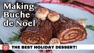 Making Bûche De Noël Yule Log Cake [upl. by Fital]