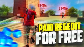 Paid Regedit For quotFREEquot 🥵  For 100 Headshot Rate❗ but fair  paidregedit aimbotfreefire [upl. by Hafeenah]