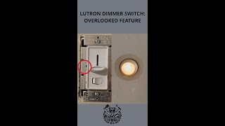 Adjust the Dimming Range LowEnd Trim on a Lutron Dimmer Switch shorts [upl. by Crudden]