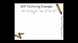 GCF Factoring for Calculus [upl. by Benjy]