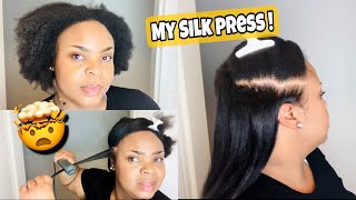 COMMENT LISSER SES CHEVEUX CRÉPUS 4C   STRAIGHTENING NATURAL HAIR GRACIA MANUCURE 💆🏾‍♀️🤯 [upl. by Byrdie]