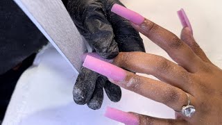 Acrylic Nails Tutorial  How to do a full set of nails  nails for beginners [upl. by Carrillo]