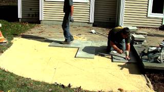 HOW TO INSTALL A RIVENSTONEYORKSTONE PATIO [upl. by Michel862]