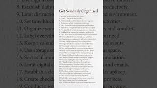 30 Ways To Get Seriously Organized [upl. by Atnauq]