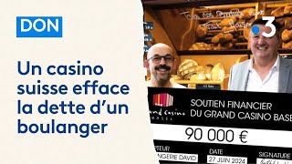 Un casino suisse sauve un boulanger et lui offre 90000 euros [upl. by Tybi]