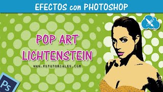 Efecto Pop Art Lichtenstein  Photoshop Tutorial [upl. by Magill679]