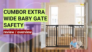 Review of Cumbor Extra Wide Baby Gate A Moms Choice Award Winner [upl. by Theodore]