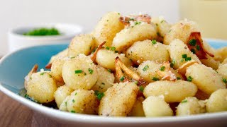 Quick Gnocchi with Crispy Garlic [upl. by Ettevad700]