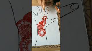 simple back hand mehndi design  easy back hand tutorials mehndi henna simple [upl. by Gauldin532]