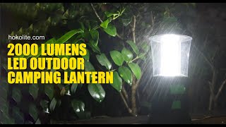 Hokolite 2000 Lumens Brightest LED Outdoor Camping Lantern [upl. by Ahsitra338]