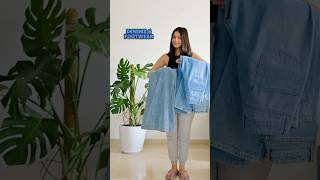 How to pair wide leg denims and footwear ✨ shorts howtostyle stylingtips widelegjeans [upl. by Terrab]