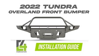 2022 Tundra Overland Front Bumper Installation [upl. by Bach671]