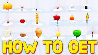 HOW TO GET ALL FOOD SKINS LOCATIONS in SECRET STAYCATION ROBLOX [upl. by Schramke]