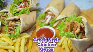 Chicken Gyros With Tzatziki SauceChicken Gyros RecipeMediterranean FoodMediterranean Food Recipes [upl. by Lachman622]