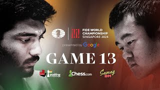 FIDE WORLD CHAMPIONSHIP GAME 13  ft SamayRainaOfficial gothamchess Tanmay Bhat [upl. by Levitt429]