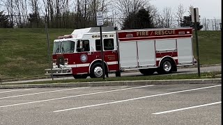 Hagerstown Regional Airport Fire Dept UtilityRescue 35 rolling out of station [upl. by Jeddy]