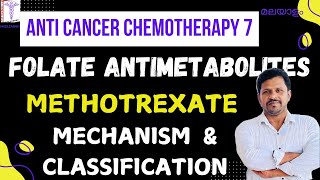 Methotrexate Anticancer drugs Mechanism of Action Malayalam Folate anti metabolites Classification [upl. by Tavish]