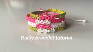 How to make daisy bracelet  yarnivora [upl. by Eibber]