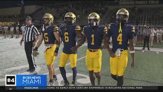 High School Football Report St Thomas Aquinas vs Blanche Ely [upl. by Townshend594]