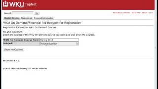 How To WKU On Demand Financial Aid Form [upl. by Otrebireh]