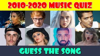 Guess the Popular Song from 2010  2020 Music Quiz [upl. by Belmonte128]