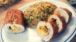 Ballotine de poulet et riz aux légumes دجاج بالوتين و أرز بالخضروات مفور 😋 😋 [upl. by Oshinski96]