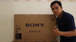 Unboxing Sony Bravia Smart TV 32 Inch and How to Setup for First the Time [upl. by Hepsoj]