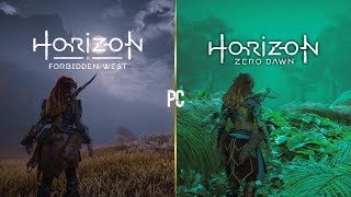 Horizon Forbidden West PC vs Horizon Zero Dawn PC  Graphics and Details Comparison [upl. by Wohlert]