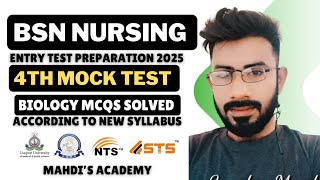 Dnsk Nts BSN Nursing entry test preparation  4th Mock Test  Biology Mcqs  By Mahdis Academy [upl. by Franciscka]