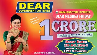 LOTTERY SAMBAD DEAR 1 PM 29032024 NAGALAND LOTTERY LIVE DEAR LOTTERY LIVE LOTTERY SAMBAD [upl. by Nnyla]