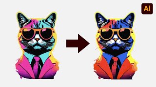 How to Change PNG Color in Illustrator [upl. by Gladdie923]