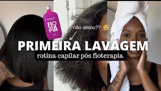 PRIMEIRA LAVAGEM PÓS FIOTERAPIA Mostrei o resultado SEM SECADOR e SEM CHAPINHA [upl. by Tobiah]