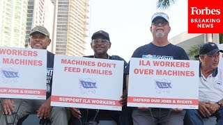 JUST IN International Longshoremen’s Association Members Go On Strike Across Gulf And East Coasts [upl. by Sair]