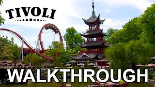 Tivoli Walkthrough 2023  4K Copenhagen 🇩🇰 [upl. by Madaih]