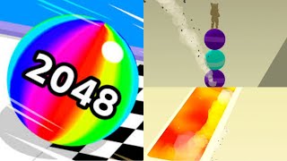 Ball Run 2048 vs Stack Rider  All Levels Androidios Gameplay Mobile P5 [upl. by Bartolomeo204]