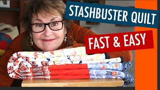 ❤️🇬🇧⭐️FAST amp EASY FREE QUILT PATTERN  BEGINNER BARGELLO  STASHBUSTER [upl. by Nonregla]