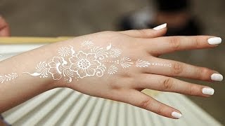 White Henna Tattoo White Henna After Washing [upl. by Nemzzaj803]