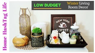 Living Room Decoration Ideas  Low Budget amp Winter Edition Home HashTag Life [upl. by Leslie]